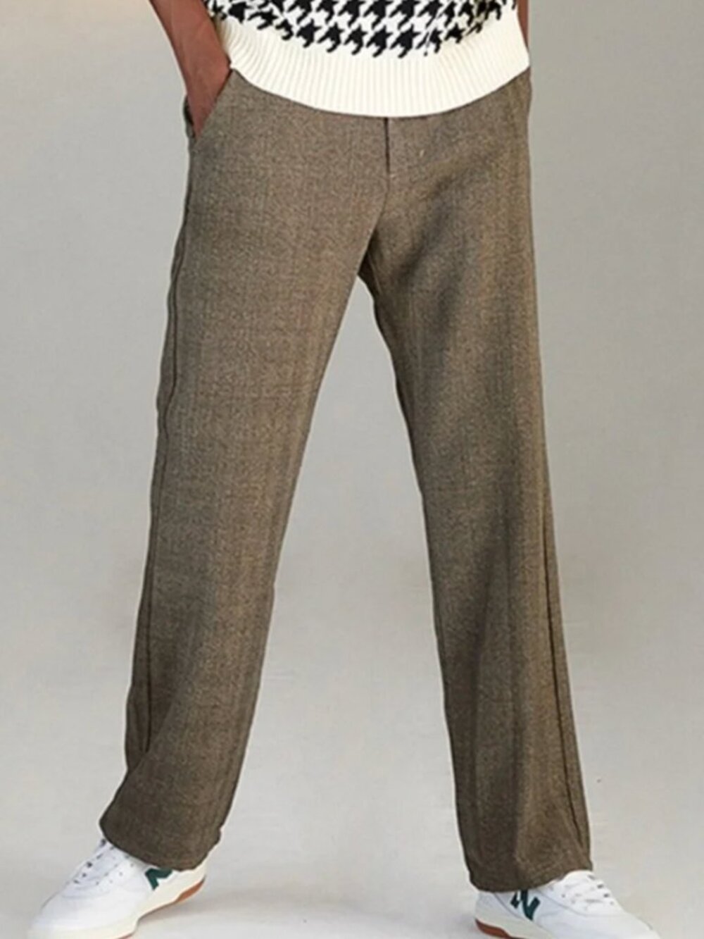 NWT PacSun Men's Brown Plaid Trouser Bootcut Pants Size 30 - Picture 3 of 15